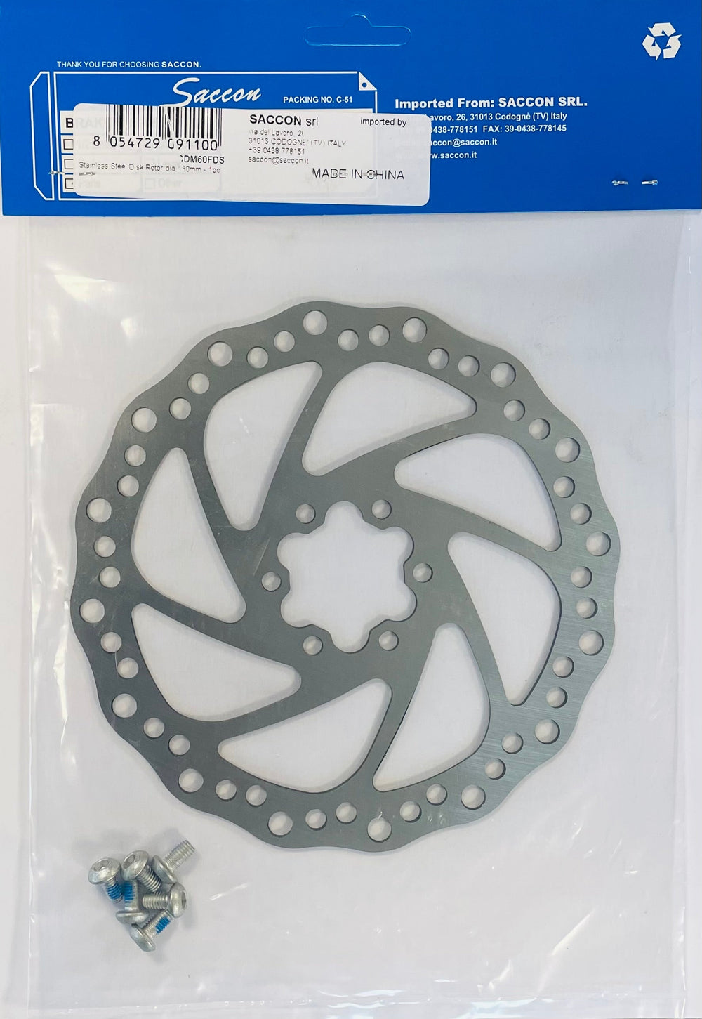 Saccon cdm60fds rotor 160 mm.