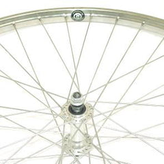 Voorwiel 28 inch 622 RVS alu naaf