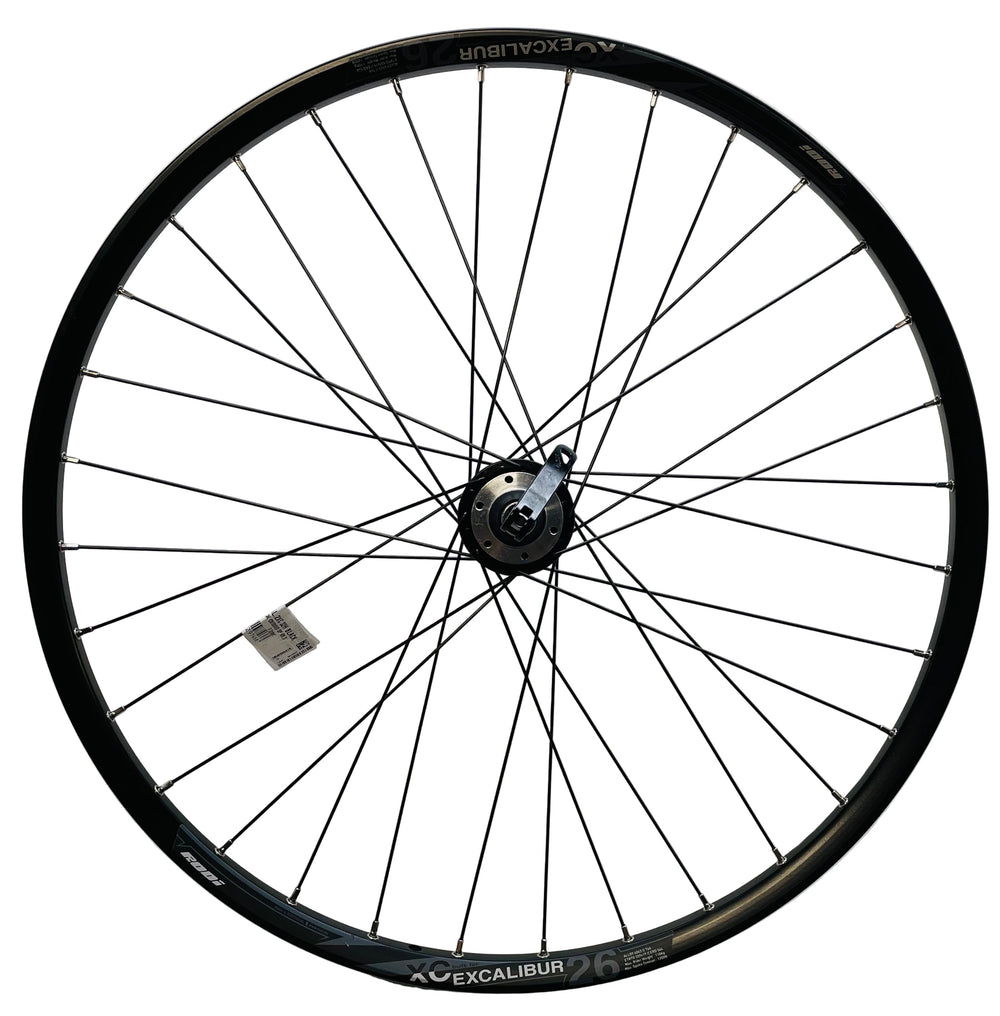 Rodi achterwiel 26 - 559x19 iis excalibur 2xc db600 qr zwart schijfrem cassette