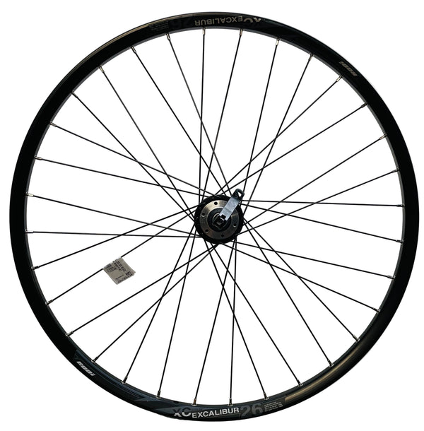 Rodi achterwiel 26 - 559x19 iis excalibur 2xc db600 qr zwart schijfrem cassette