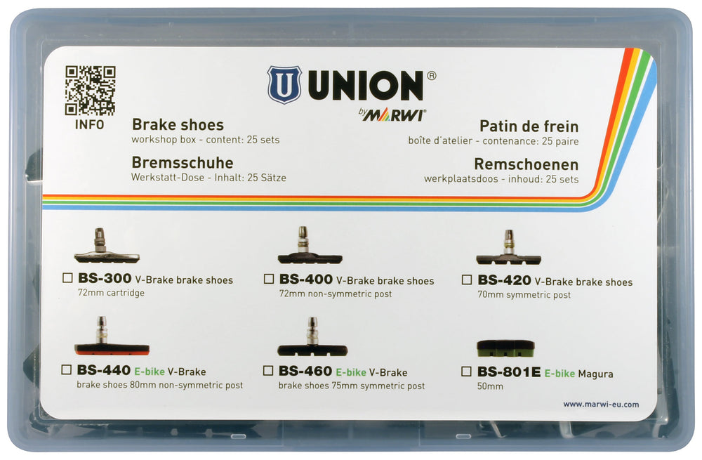 Marwi union velgremblokset bs-440 v-brake 80mm (25pr)