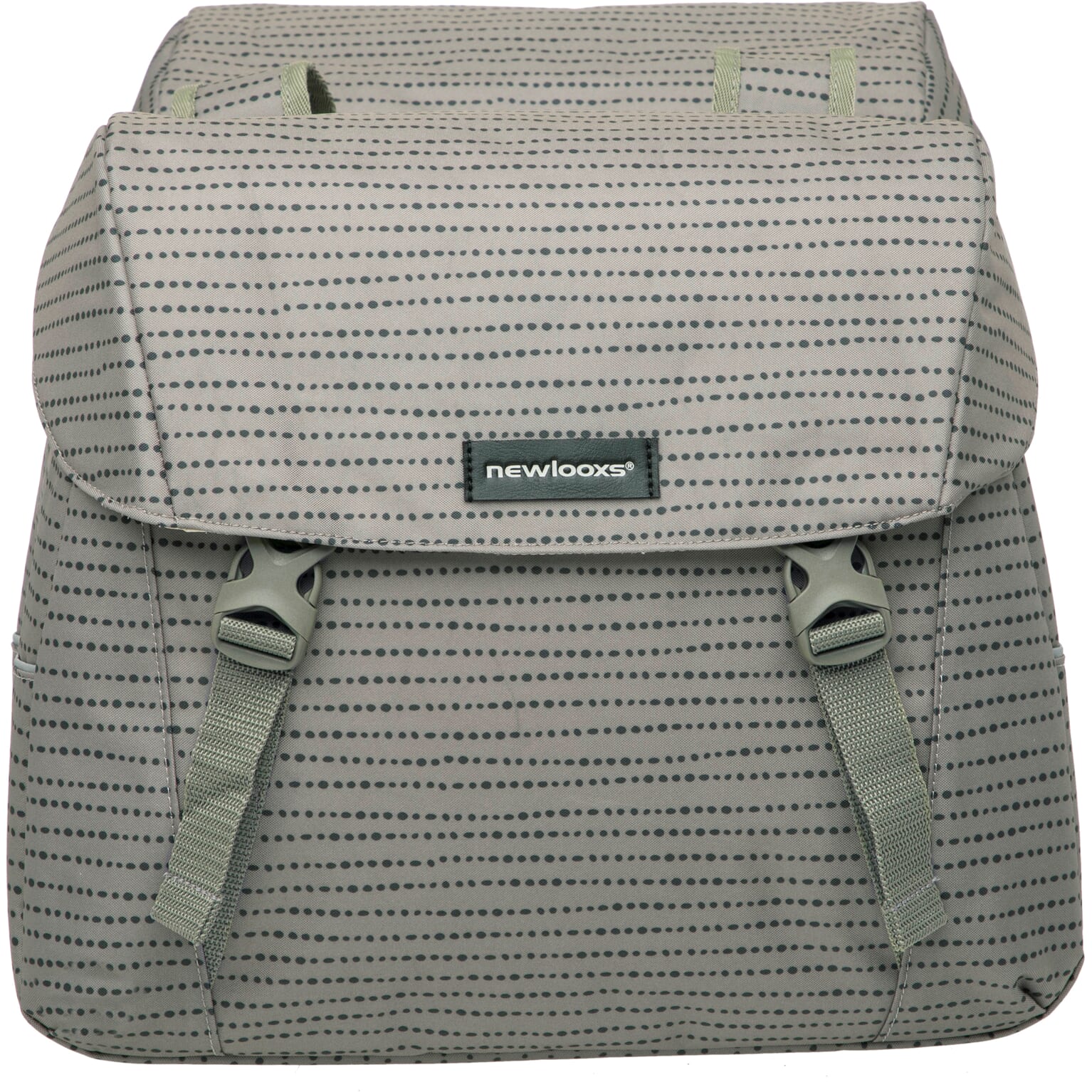 Joli Dubbele Fietstas - Waterafstotend polyester - Zwart Blauw Groen - 37L