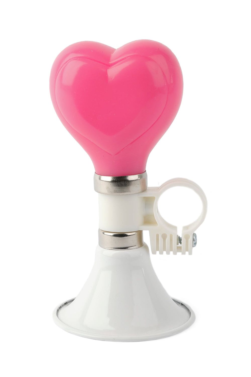 Boule pex corne acier blanc coeur rose