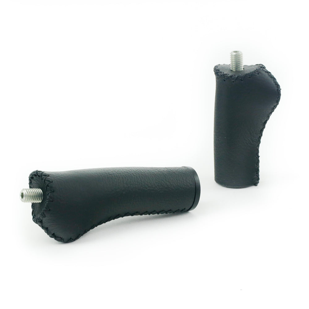 Handlebar grip City leather black - Widek