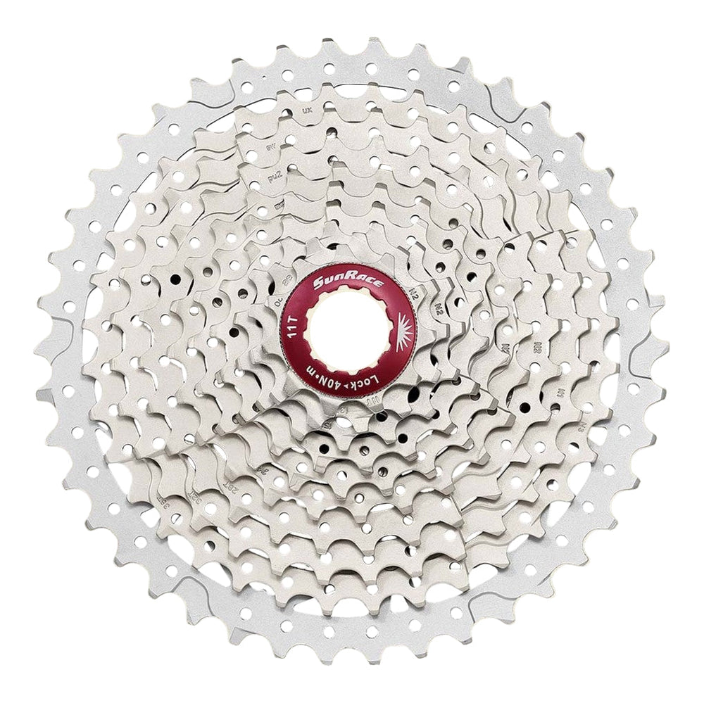 SunRace csmx3 10-speed cassette 11-42t. zilvermetallic
