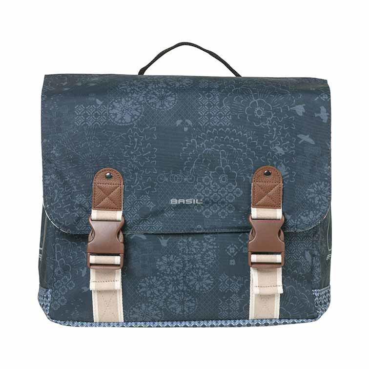 Basil Bohème double pannier - green, water-repellent, 35L, MIK system