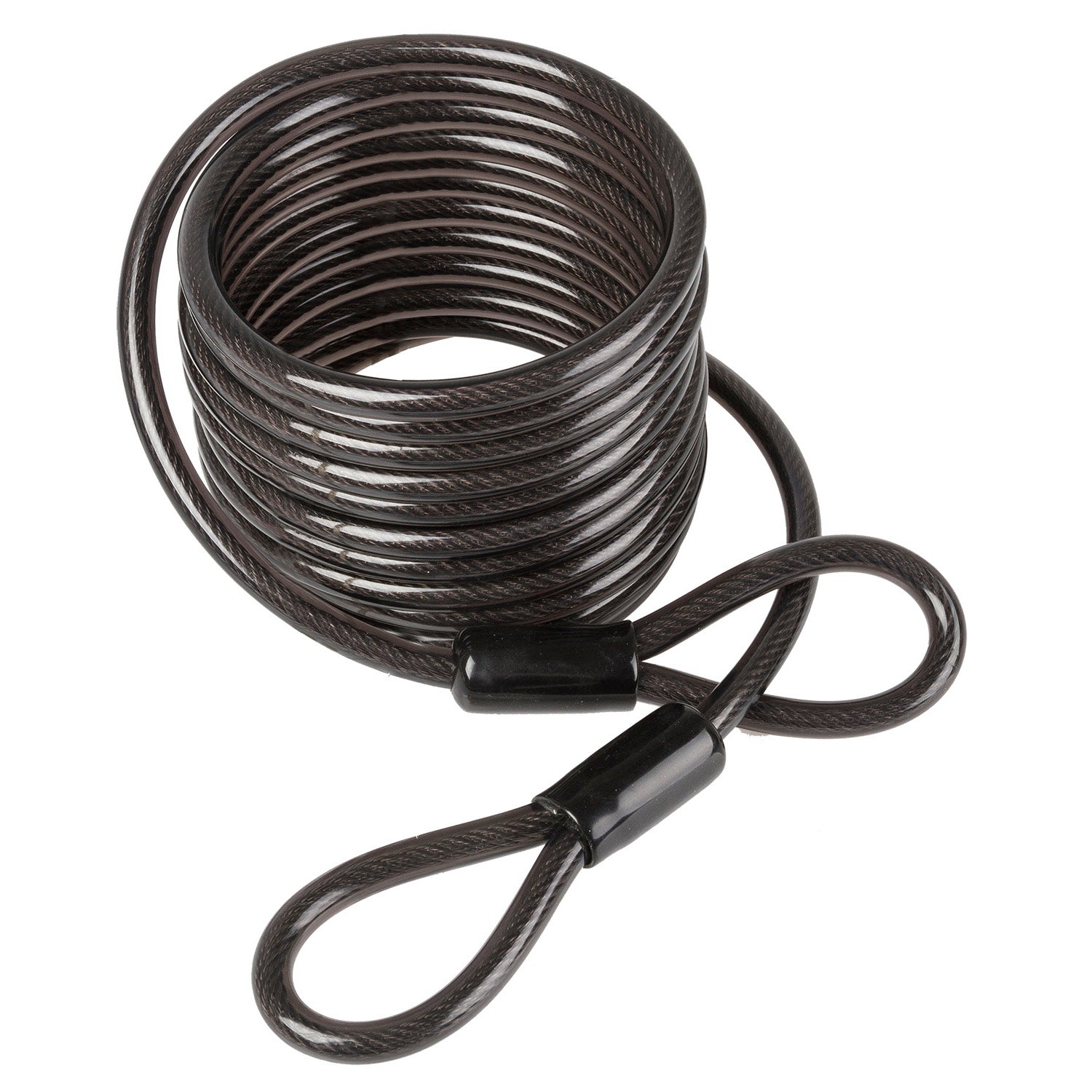 Etalagekabel 5m x 10mm met dubbele lus zwart