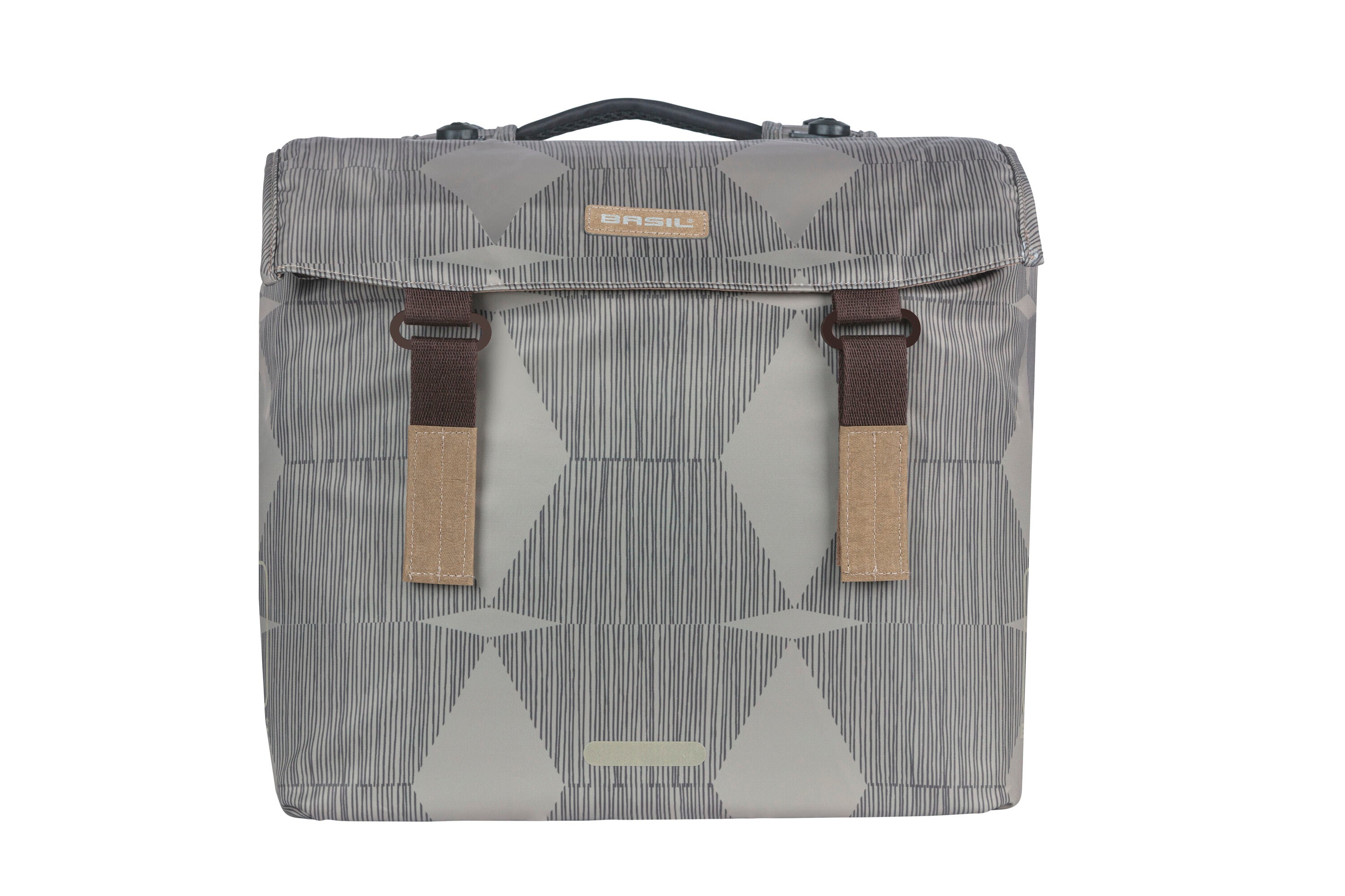 Basil Elegance dubbele fietstas, gerecycled PET, waterkerend, MIK, zwart, 40-49L