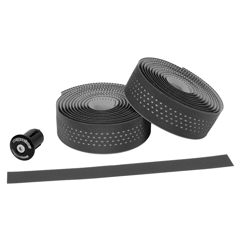 Ergotec stuurlint san remo bar tape san remo pu+gel,black grey
