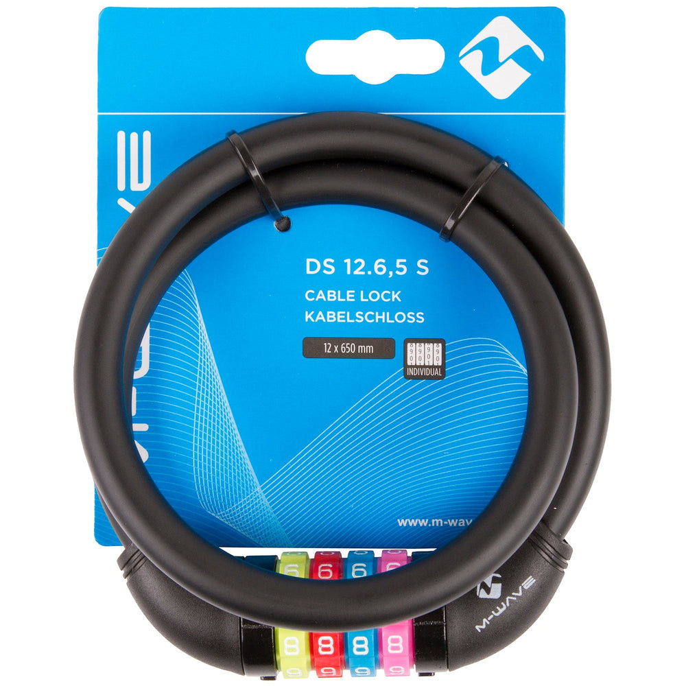 M-Wave M-wave cijfer-kabelslot siliconen zwart 65cm12mm
