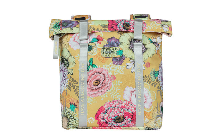 Basil Bloom Field double pannier - waterproof, fully lined, honey yellow