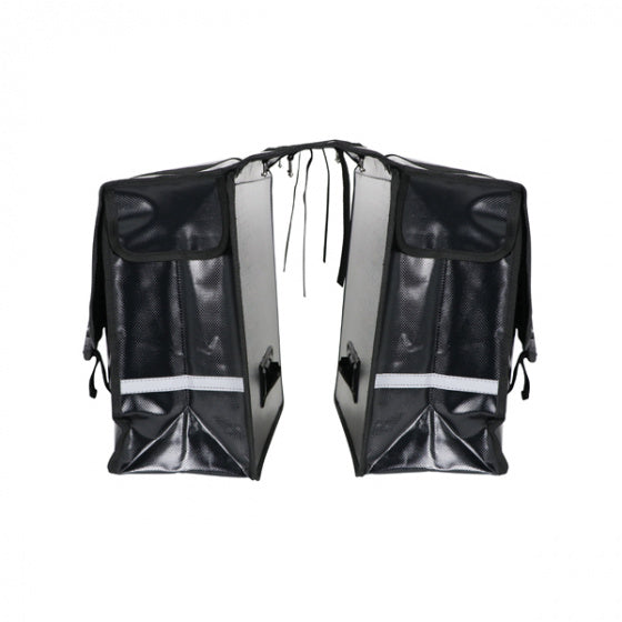 Dresco Dubbele fietstas Transporter 50 liter bisonyl zwart