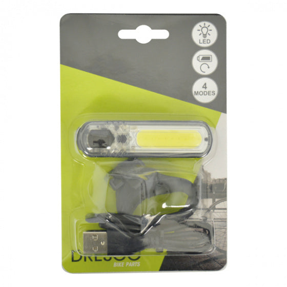Dresco Voorlicht COB led USB-oplaadbaar 60 lumen zwart