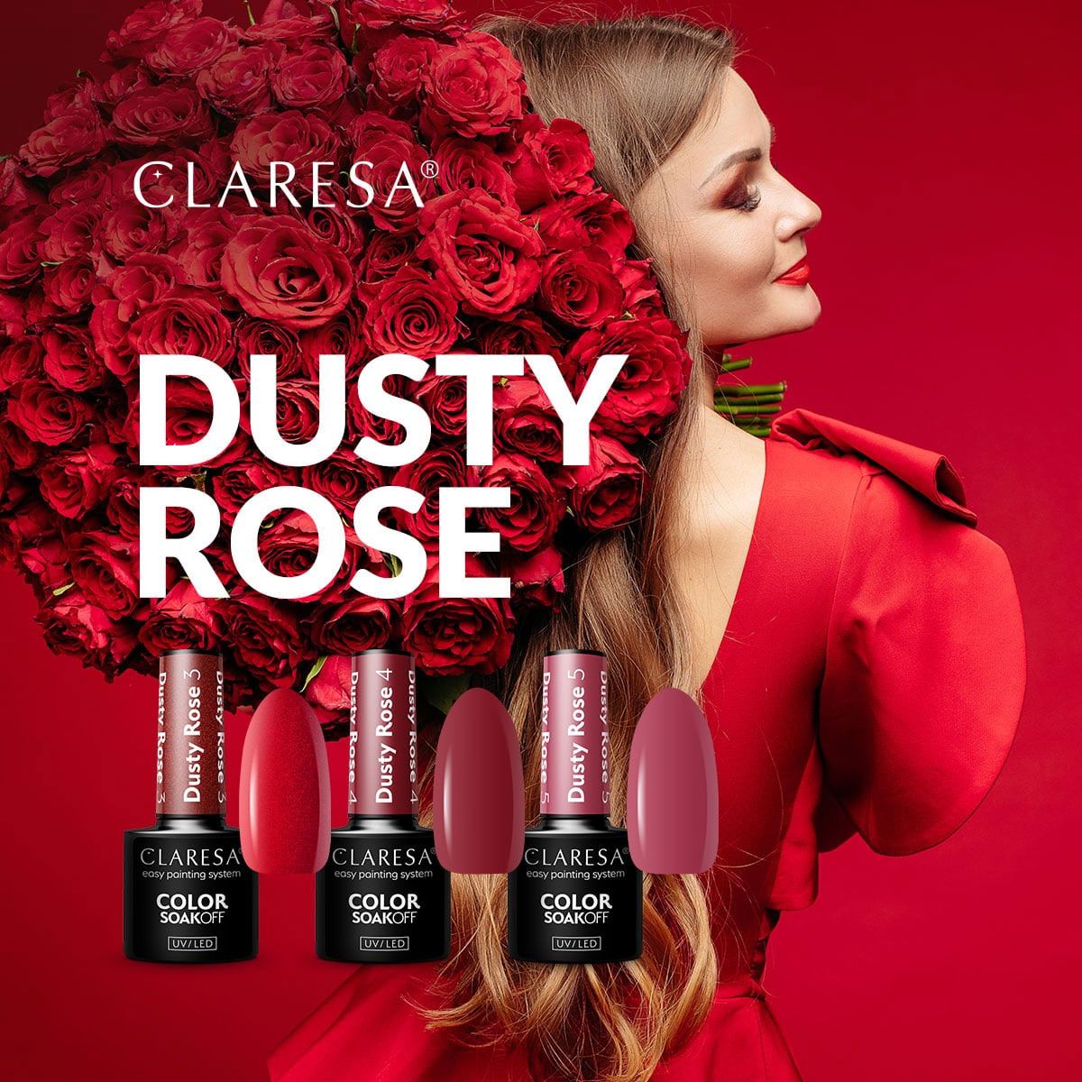 Claresa uv led gellak 5ml dusty rose 4