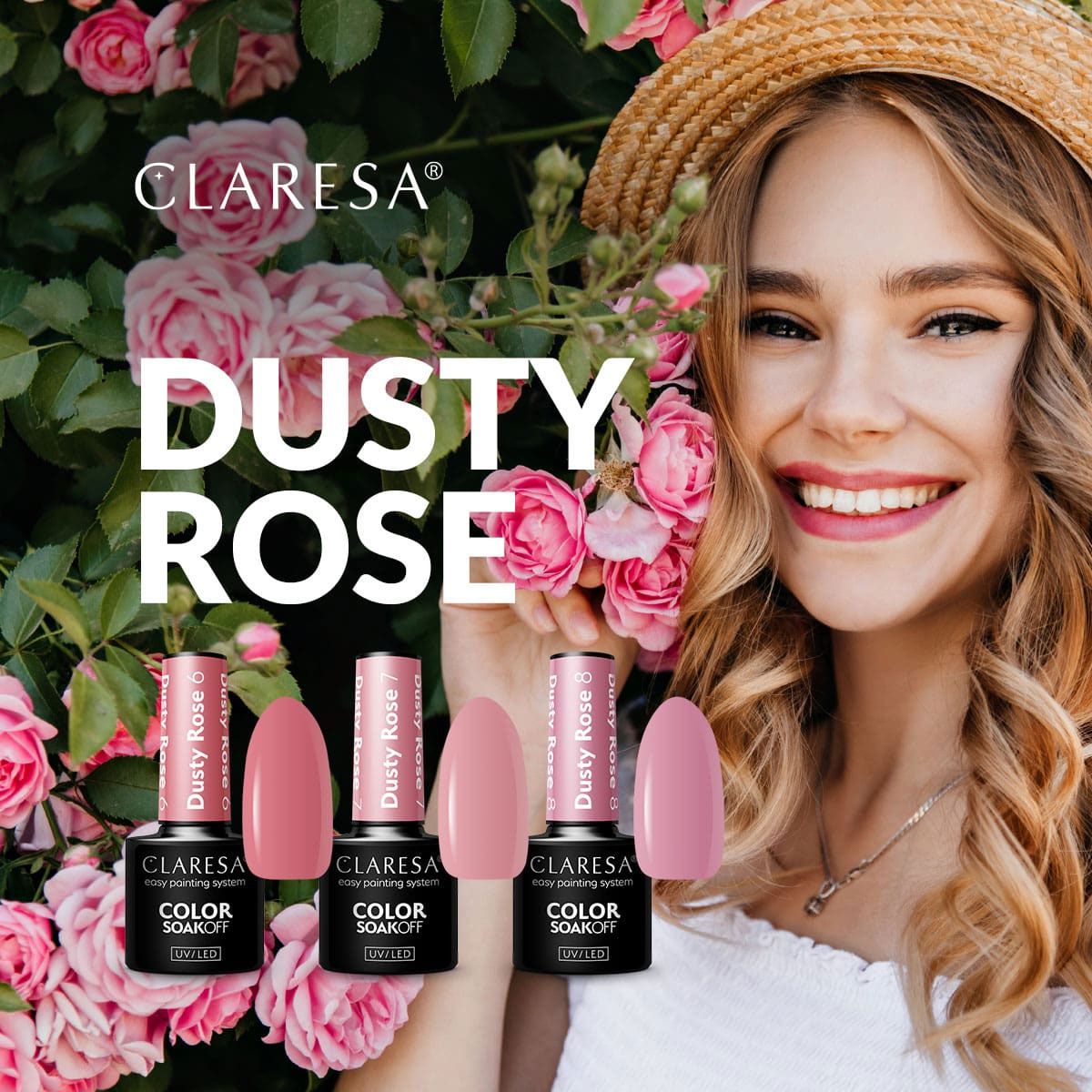Claresa uv led gellak 5ml dusty rose 8