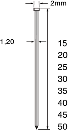 Dutack minibrad skn12 rvs 35 mm - 5000 stuks - 5134039