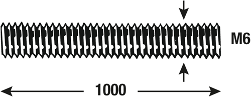 Connex draadstang m6 1m ms - dy250708