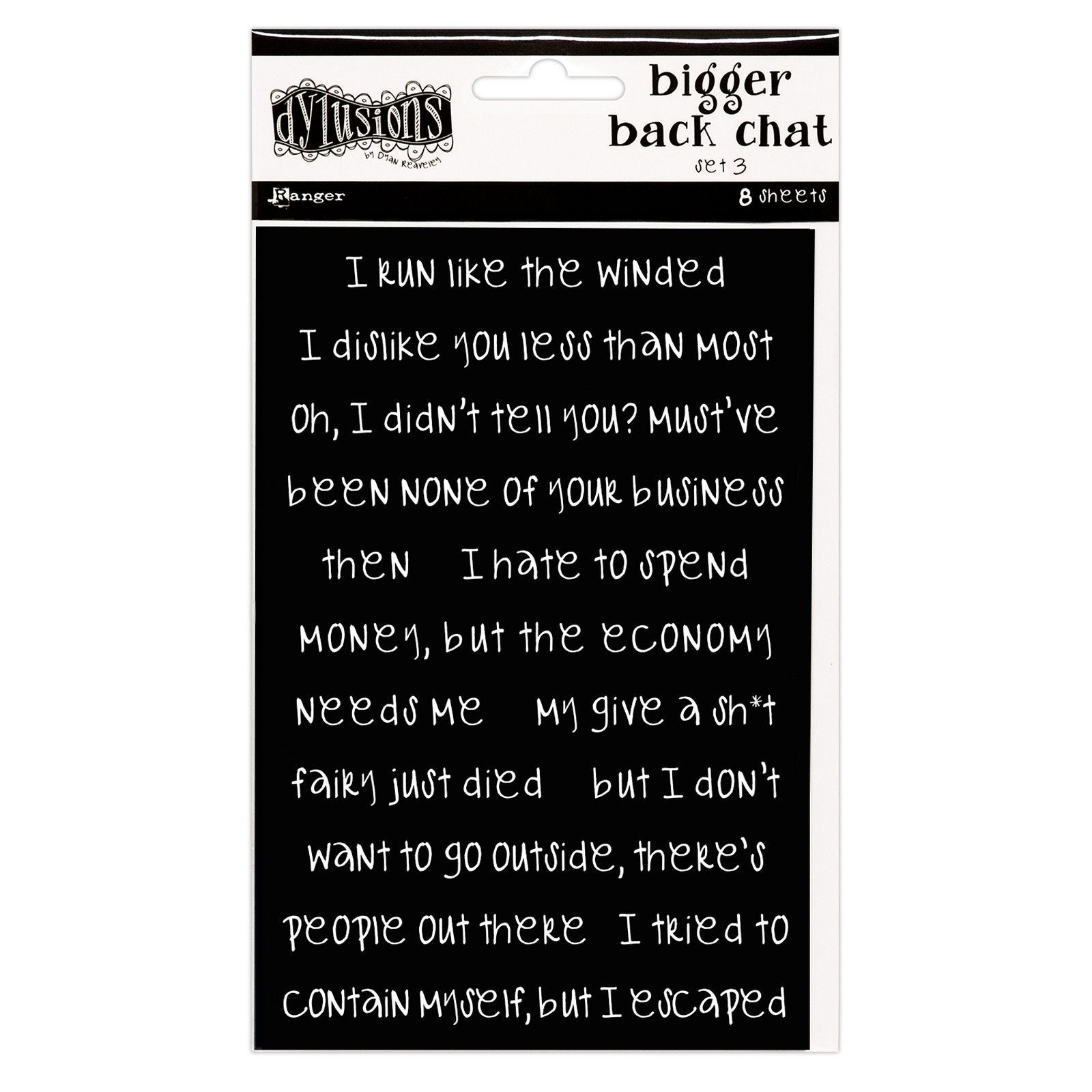 Ranger ink ranger • dylusions bigger back chat black set 3