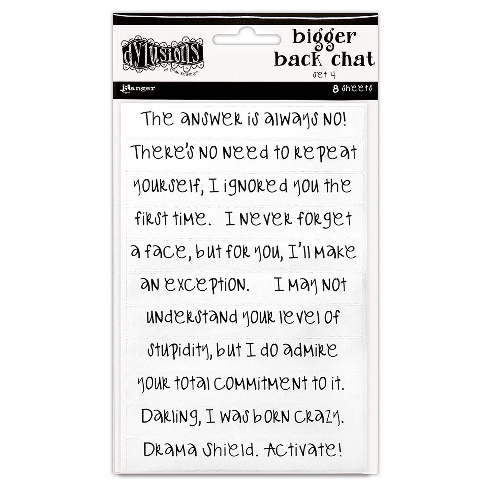 Ranger ink ranger • dylusions bigger back chat 4 white