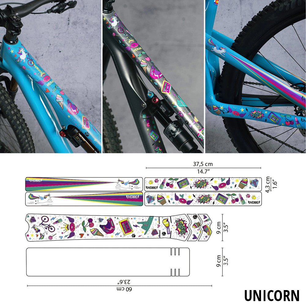 Dyedbro unicorn frame protector kit | glitter