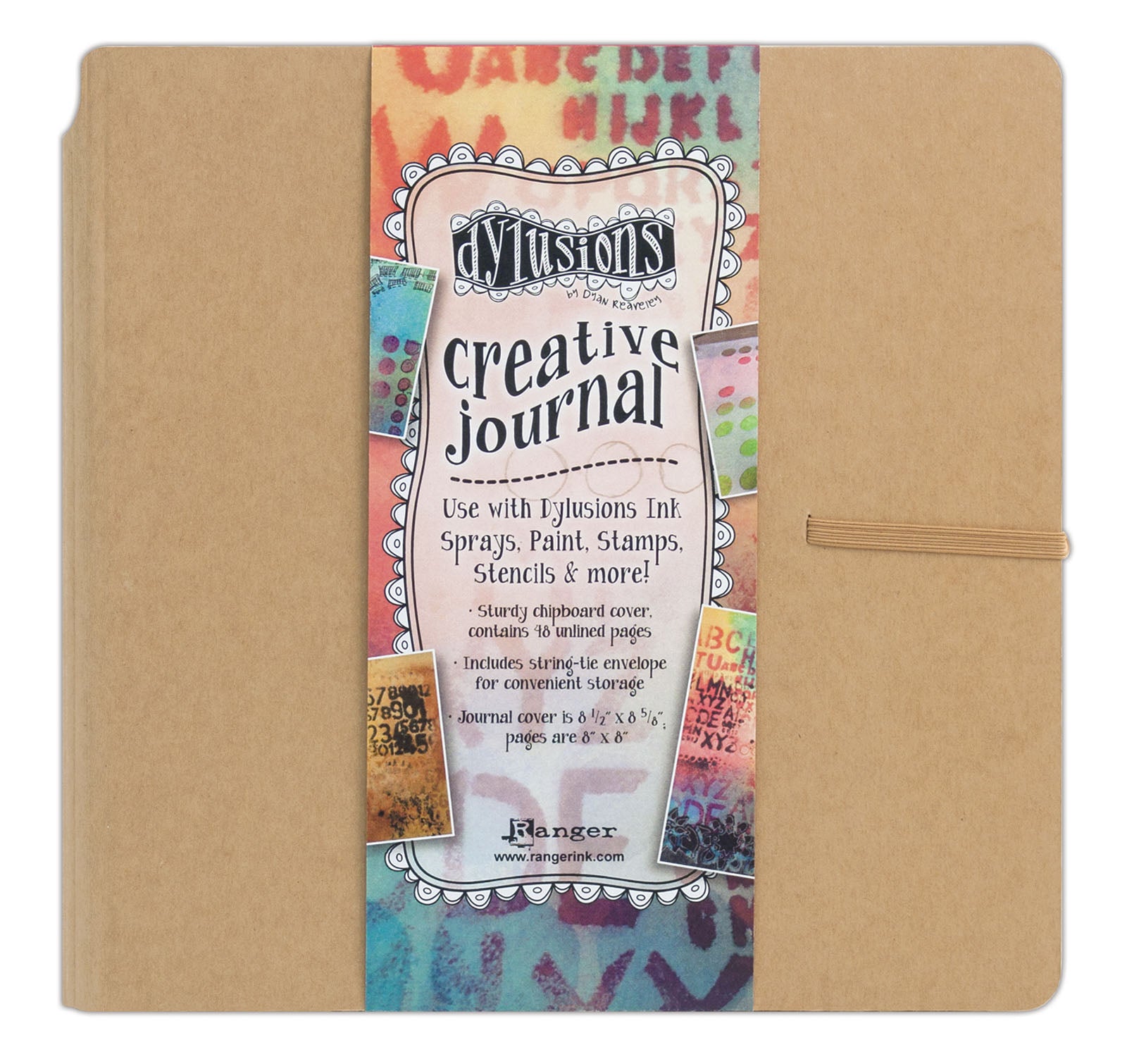Ranger ink ranger • dylusions creative journal square 22x23cm bruin
