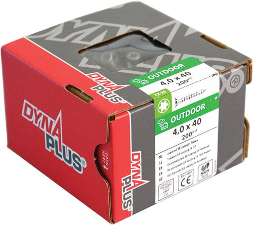 Dynaplus constructieschroef ar-coating platkop deeldraad +snijpunt torx tx30 6.0x200 80 | 100 stuks - 0281.08.51401