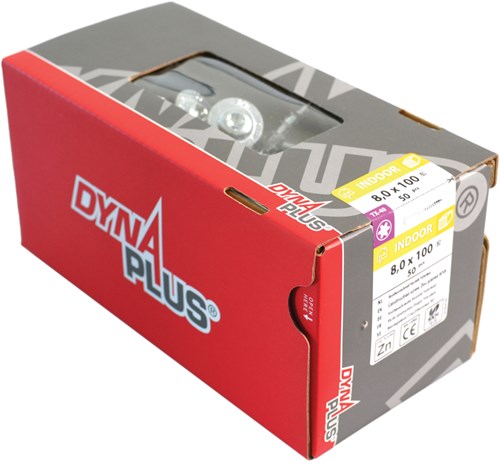 Dynaplus houtbouwschroef verzinkt tellerkop voldraad +snijpunt torx tx25 5.0x30 | 200 stuks - 0286.01.41201
