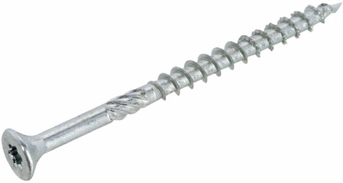 Dynaplus unischroef spaanplaatschroef verzinkt platkop deeldraad torx tx20 4.0x50 30 | 1500 stuks - 0289.11.25902