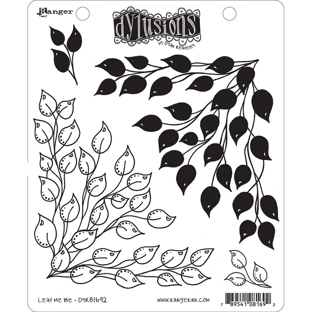 Ranger ink ranger • dylusions cling stamps leaf me be