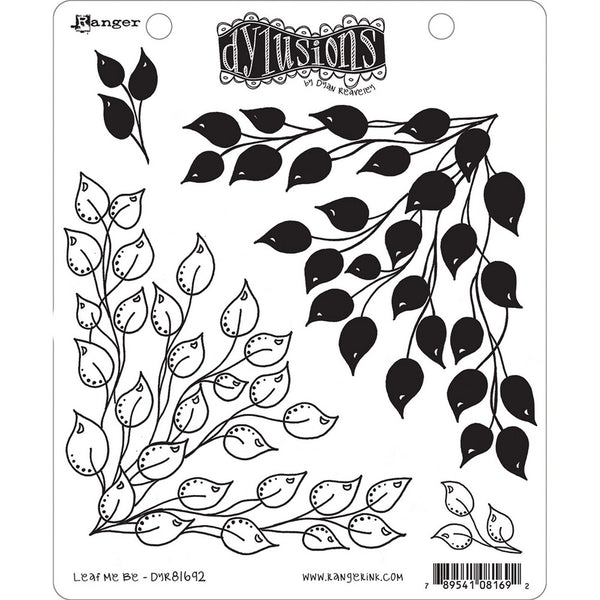 Ranger ink ranger • dylusions cling stamps leaf me be