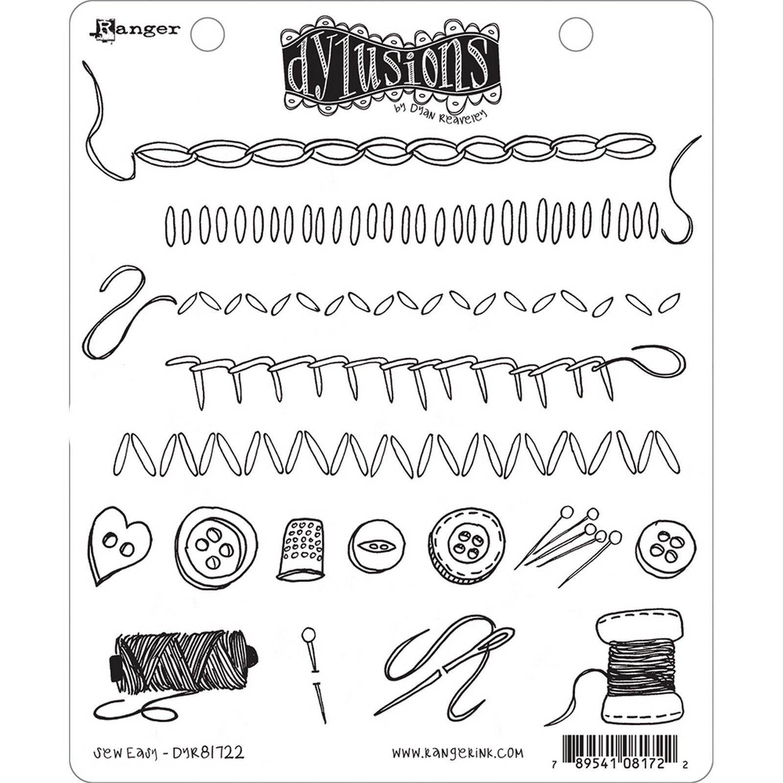 Ranger ink ranger • dylusions cling stamps sew easy
