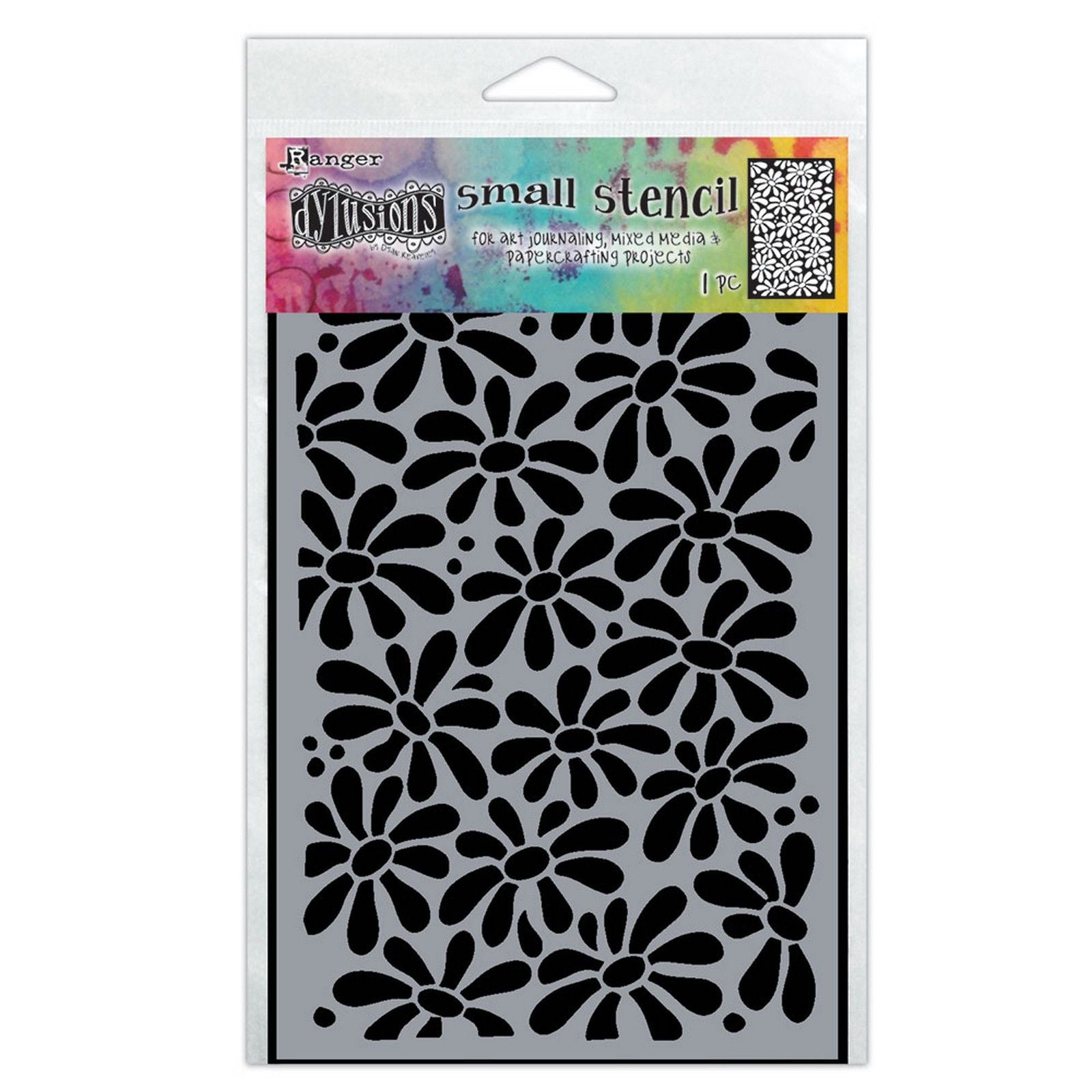 Ranger ink ranger • dylusions dyamond stencil small field of daisies
