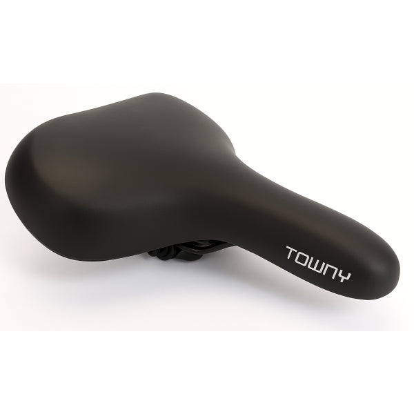Fietszadel Edge Towny met traagschuim - zwart