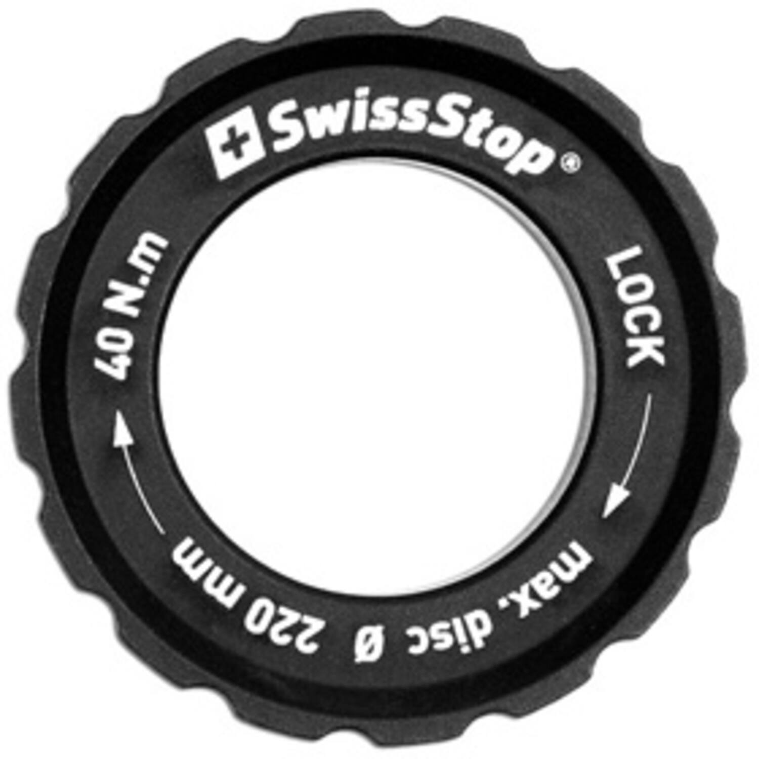 Swissstop - centerlock sluitring 220mm max