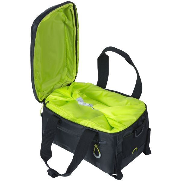 Basil Miles Trunkbag - Sportieve zwarte bagagedragertas voor sportievelingen - 7L - Zwart Lime