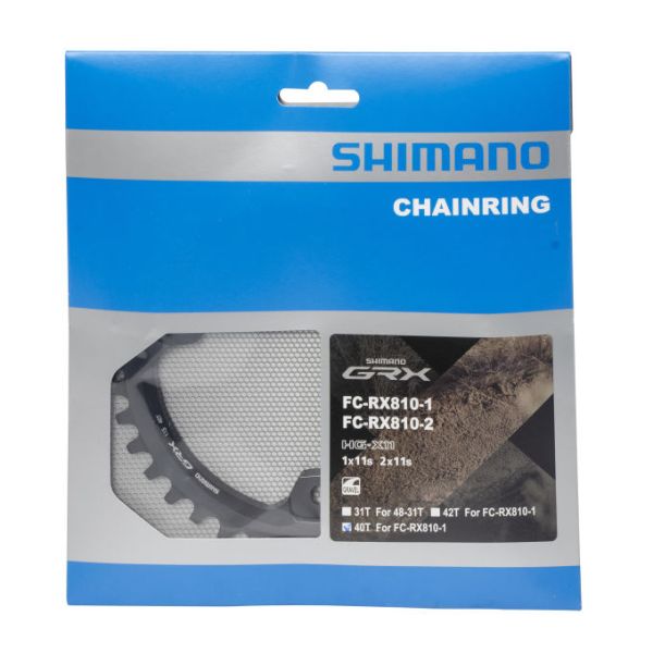 Plateau 40T Shimano GRX FC-RX810 1x11 vitesses - noir