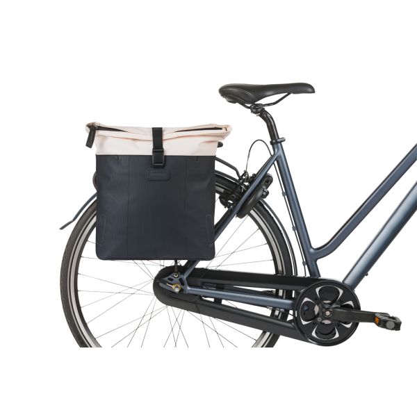 Basil b.v. dubbele fietstas basil vive 28-35l 14 x 30 x 38 cm - wit zwart