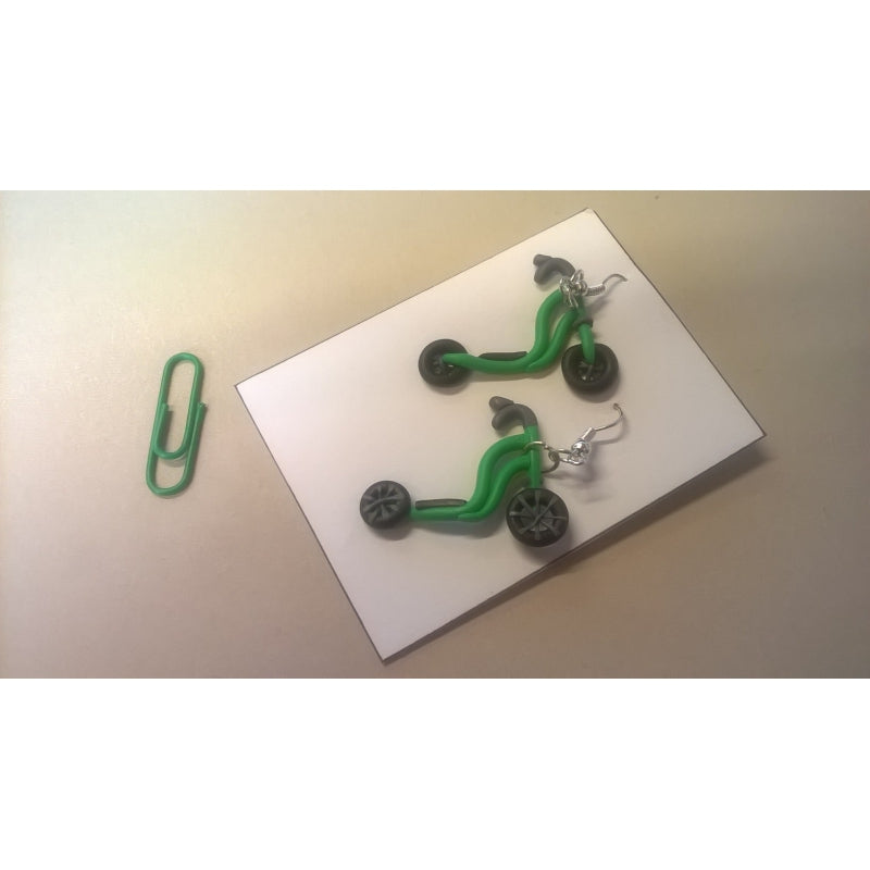 earring set scooter - green
