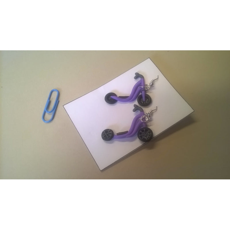 earring set scooter - purple