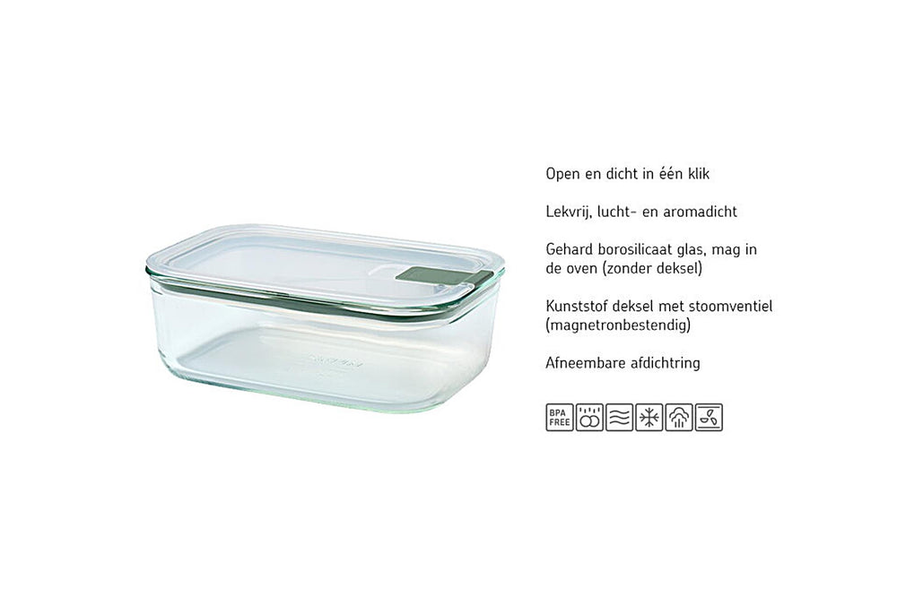 Mepal vershouddoos glas easyclip 450 ml - nordic salie