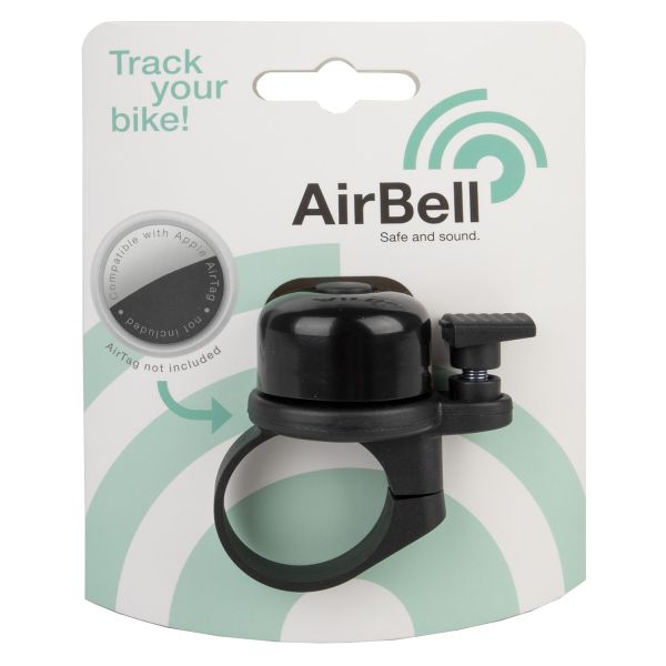 AirBell Bicycle Bell with AirTag holder ø31.8mm black