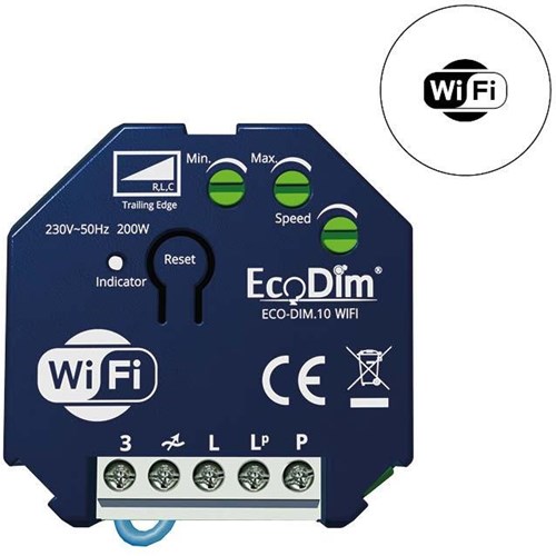 Enzo eco led dimmer element 0-200w ecodim fase afsnijding - 4355426