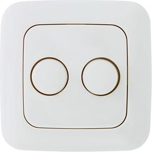 Enzo ecodim afdekraam busch jaeger wit voor duo led dimmer 4355420 - 4355438
