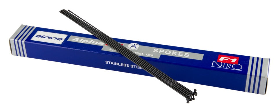 Alpina spaken RVS zwart 14g 272mm exclusief nippels per 144 stuks