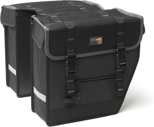 Newlooxs New double pannier black, unisex, polyester, straps, 27 liters, 32 x 30 x 14 cm