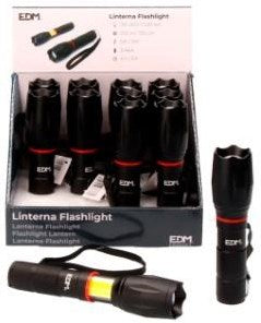 Enzo edm led zaklamp uitschuifbaar 5w +3w aluminium 3xaaa - 5710010