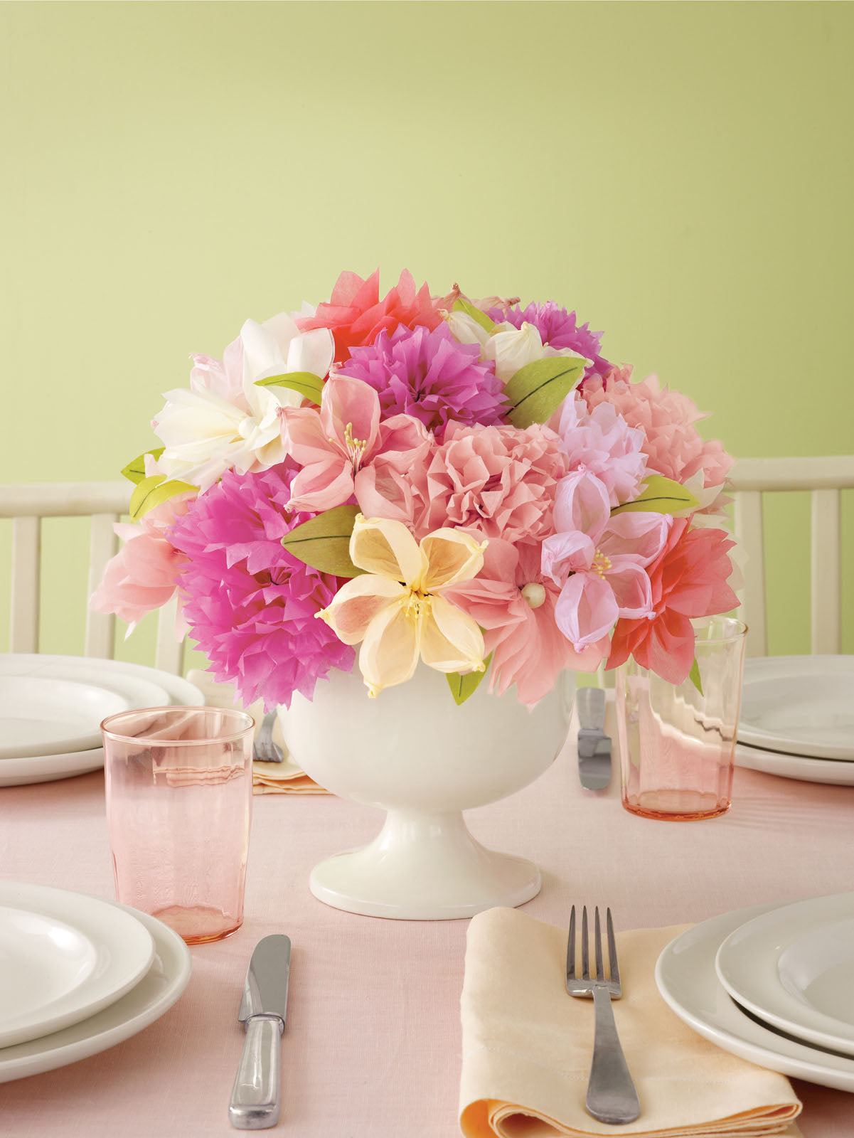 Martha stewart • vintage girl tissue paper flowers