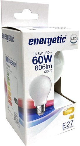Enzo energetic led gls e27 6,8-60w 2700k filament mat - 2720720