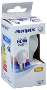 Enzo energetic led kogel e27 6,8-60w 2700k filament mat - 2720674
