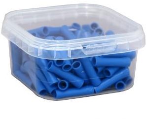 Enzo kabelschoen vlaksteker male blauw 6.3x0.8mm - 4433310